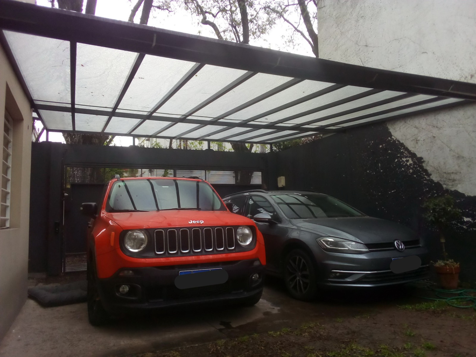 Techo para cochera resistente al granizo